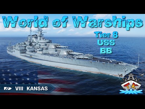 Kansas USS/BB/T8 angeschaut in World of Warships auf Deutsch