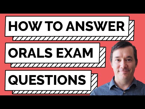 Answer Every Orals Question Like This
