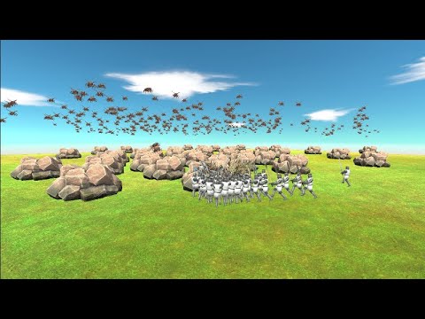 swarm bug army  vs teutonic knight army Animal Revolt Battle Simulator