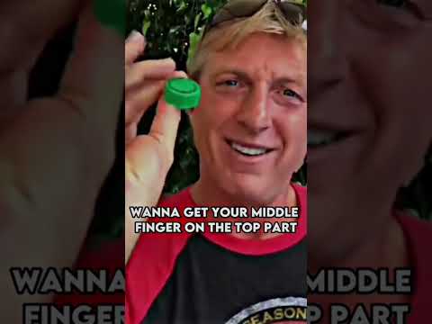 Johnny's Bottle cap flip tutorial #fyp #cobrakai #johnnylawerence #fyp #cobrakaichop #tutorial #yt