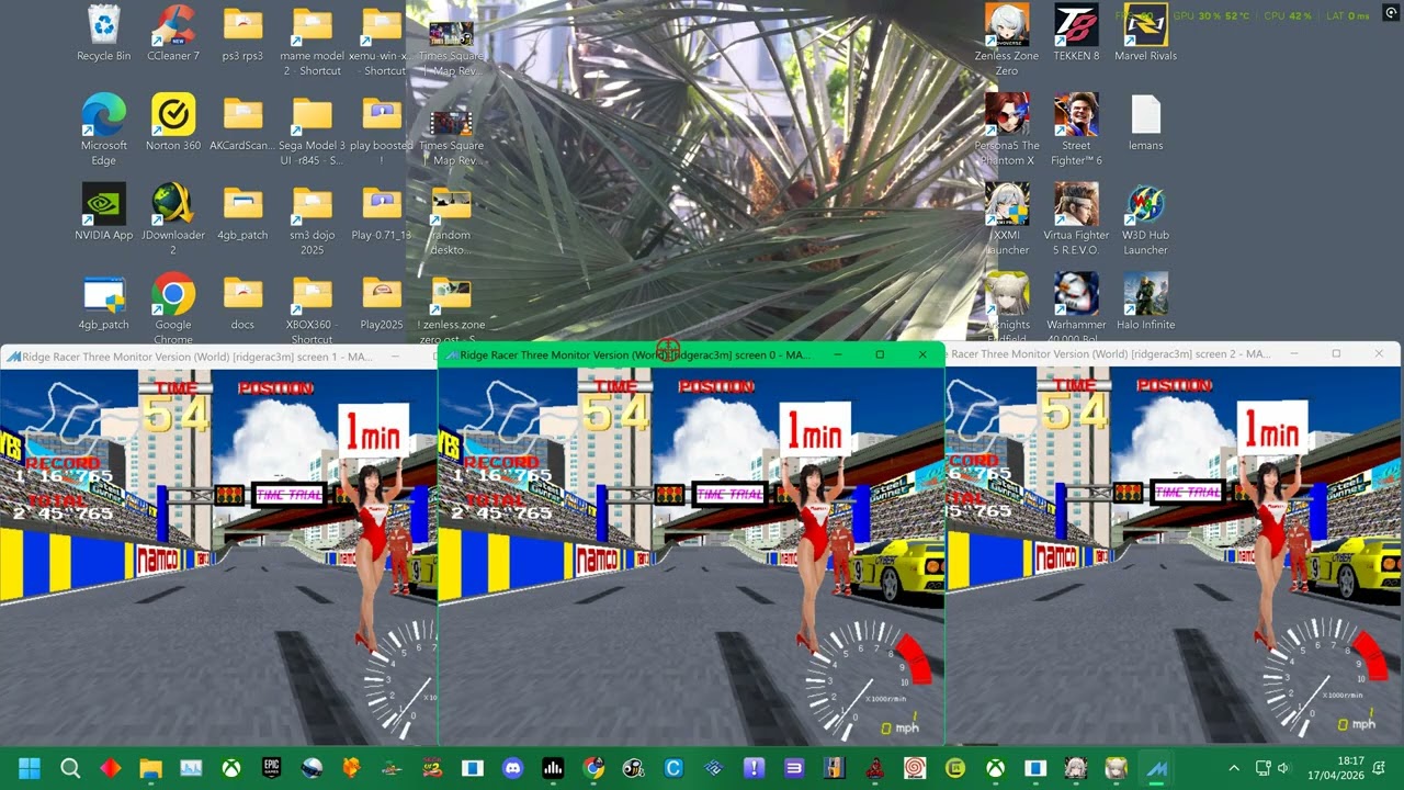 MAME 287 = RIDGE RACER THREE MONITER VERSION - 4K UK ARCADES 2026