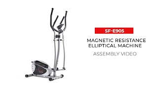 How To Assemble: SF-E905 Magnetic Resistance Elliptical Machine Cross Trainer