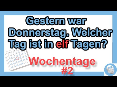 Einstellungstest üben - Wochentage Teil 2 - Aufgaben mit Tipps