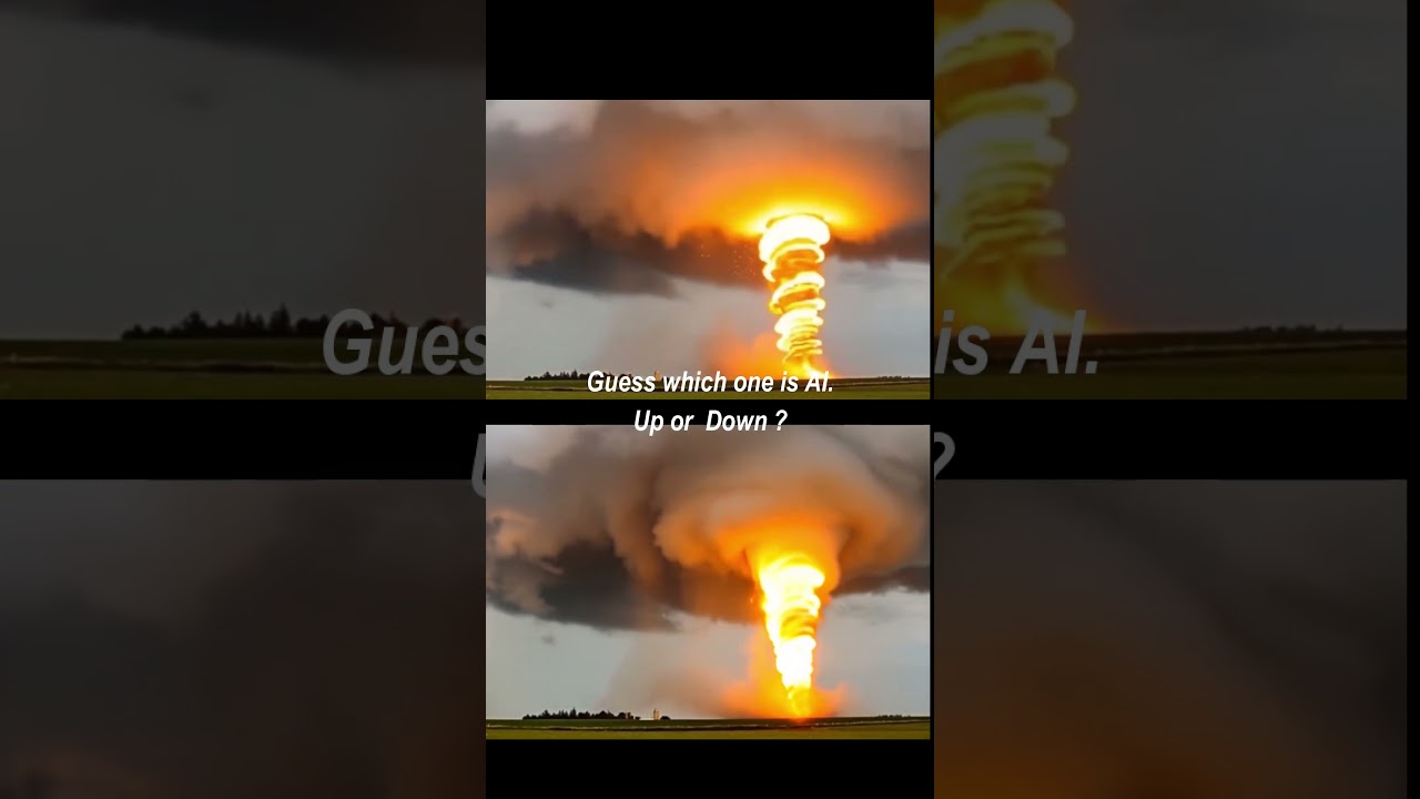 🌪️🌪️Guess which one tornado is AI.  #shorts#tornado#ai