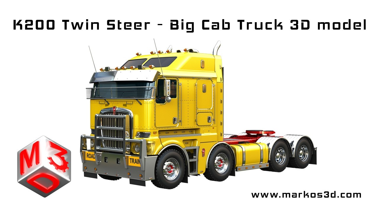 K200 Twin Steer - Big Cab Truck 3D Model