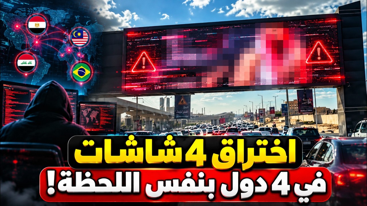 شاشات الشوارع تعرض افلام اباحية في مصر !  .. حقيقة إختراق الشاشات في 4 دول بنفس ?