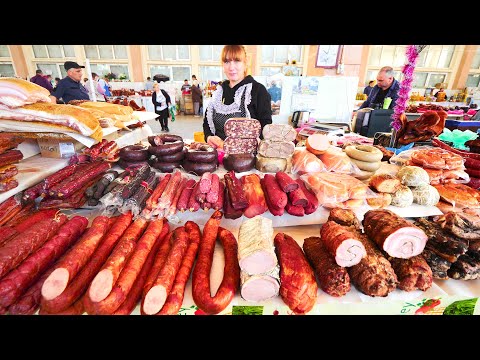 Ukrainian STREET FOOD in Odessa's OLDEST & LARGEST MARKET | Odessa, Ukraine