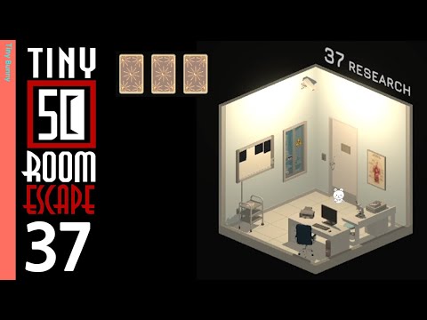 50 Tiny Room Escape 37 Research Walkthrough (3 Cards)