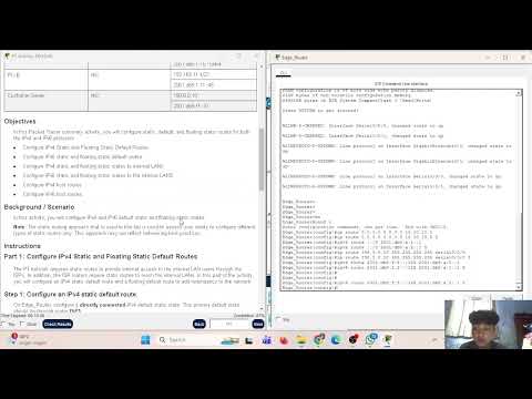 15.6.1 Packet Tracer – Configure IPv4 and IPv6 Static and Default Routes