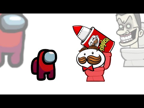 Mini Crewmate Kills Commercial Skibidi Toilet Characters | Among Us