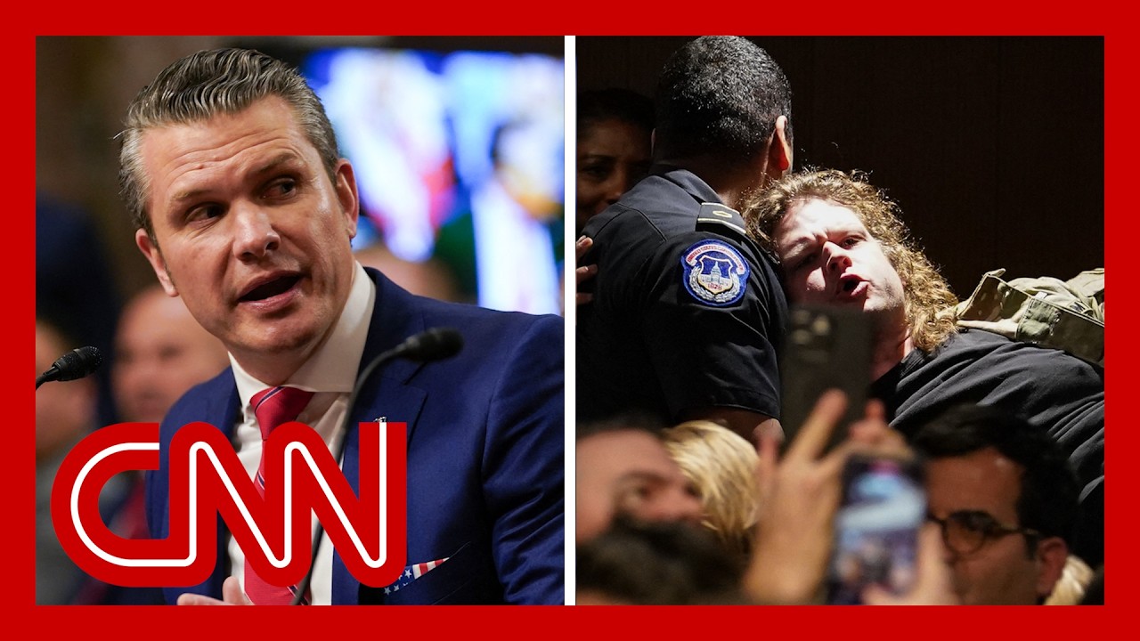 Protesters disrupt Hegseth confirmation hearing