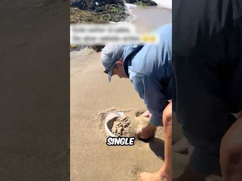 After that, his children will never go to the beach 😳😱