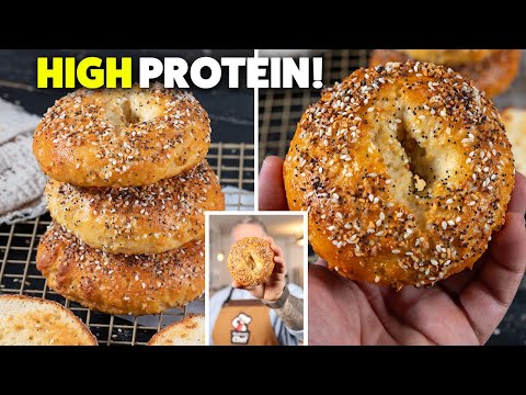 High Protein Bagels in 15 Minutes! | 3 Ingredients & Cheap To Make