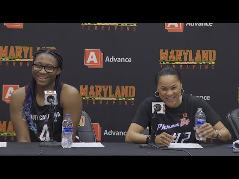 PostGame: (Maryland) Dawn Staley and Aliyah Boston  News Conference 11/11/22