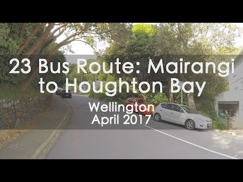 OLD 23 Weekend Bus Route from Mairangi to Houghton Bay Wellington - Timelapse