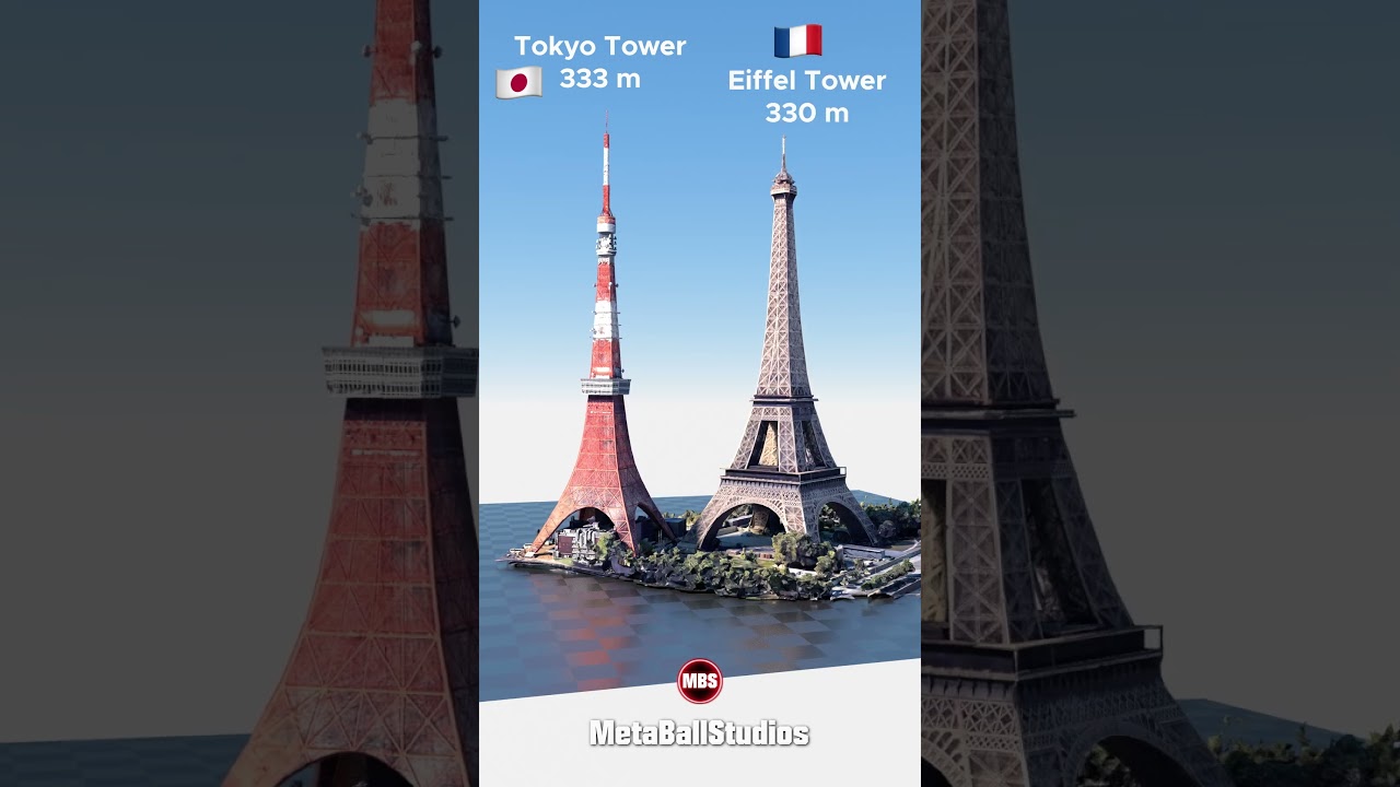 🇯🇵Tokyo Tower vs 🇫🇷Eiffel Tower! 🤯