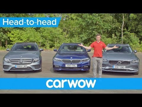 Volvo V90 v BMW 5 Series Touring v Mercedes E-Class Estate 2018 | Head2Head