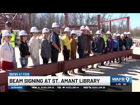 Beam signing ceremony held for new St. Amant library, community center