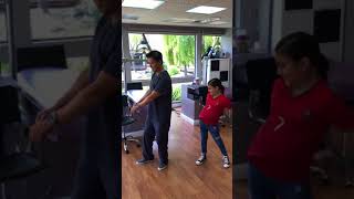 Patient teaches us how to floss!