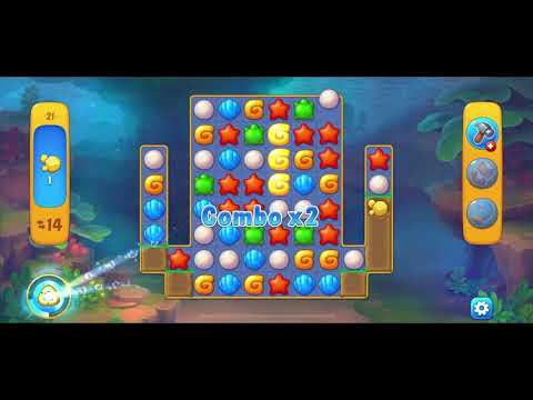 fishdom - level 21 | save the fish game play | free match-3 game