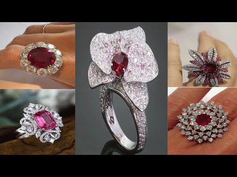 Ruby Platinum Diamond Rings||Vintage Styles Ruby Rings||Ruby And Diamond Rings For Engagement