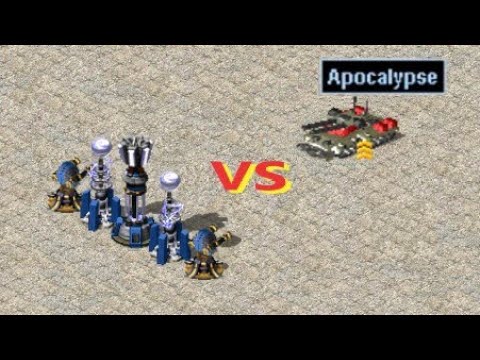 5 Base Defenses vs Apocalypse - Red Alert 2