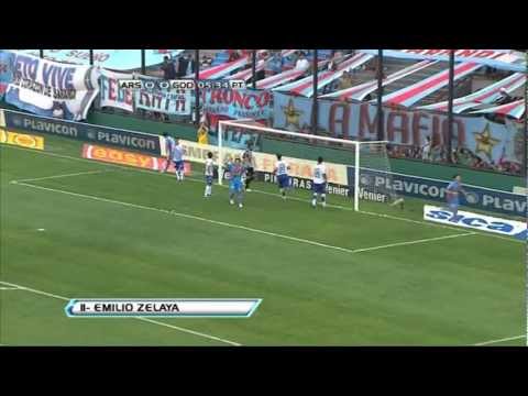 Gol de Zelaya. Arsenal 1 - Godoy Cruz 0. Torneo Inicial 2012. Fecha 16. Fútbol Para Todos