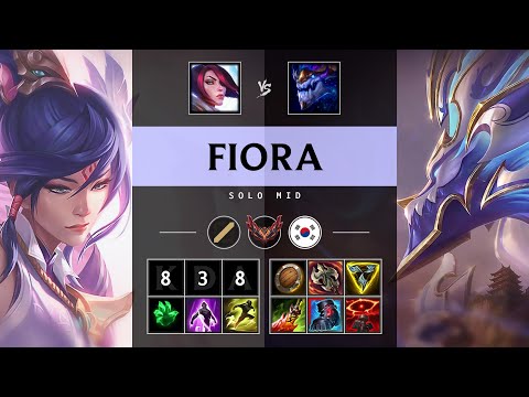 Fiora Mid vs Aurelion Sol - KR Grandmaster Patch 25.18