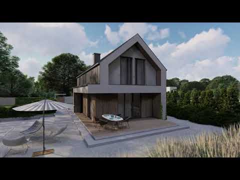 Z478 - Gotowy projekt domu z poddaszem użytkowym we współczesnym stylu do 90 m2