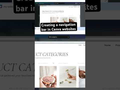 Let’s create a navigation menu in our Canva Website! #canva #webdesign #canvacreator