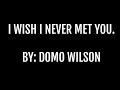 Download Lagu I Wish I Never Met You- By Domo Wilson LYRIC VIDEO Mp3 Free