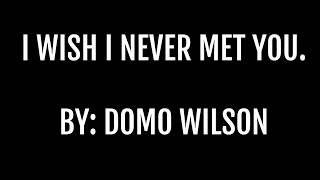 I Wish I Never Met You- By Domo Wilson (LYRIC VIDEO)