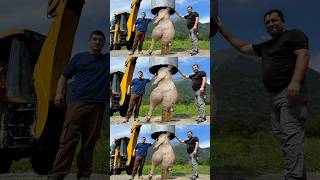 Roasting a Whole Giant Ostrich Under a Barrel! A Unique Recipe  #shorts #ostrich #shortsfeed