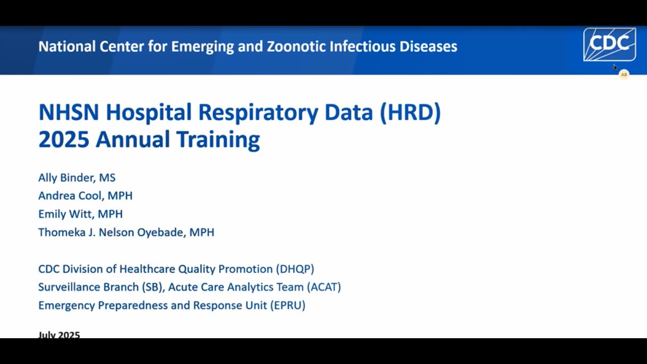 NHSN Hospital Respiratory Data (HRD): Analysis Reports and Data Quality Considerations
