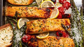 Healthy Oven Lemon Garlic Salmon
