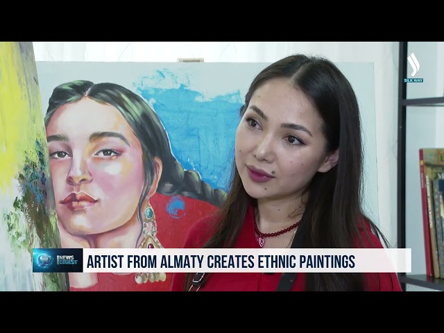 Алматинская художница рисует этнические картины