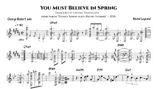 George Robert - You Must Believe in Spring (alto sax transcription)