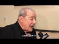 BOB ARUM RIPS MIKEY GARCIA "DONT TAKE PEOPLES MONEY & DONT TRY TO WIN! HE TRIED TO SURVIVE"