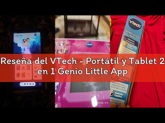 Vídeo relacionado con VTech - Portátil y Tablet 2 en 1 Genio Little App, Ordenador Infantil Educativo para niños +4 años, 80 Actividades Que enseñan Letras, inglés, matemáticas, Ciencias, Versión ESP