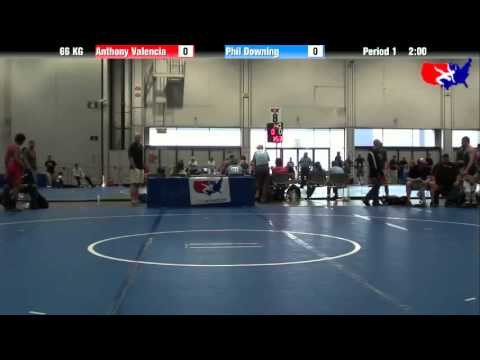 Anthony Valencia vs. Phil Downing at 2013 Junior Nationals - FILA - GR