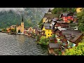 Hallstatt Rainy Walk In Europe S Most Beautiful Village Thunderstorm Rain Ambience
