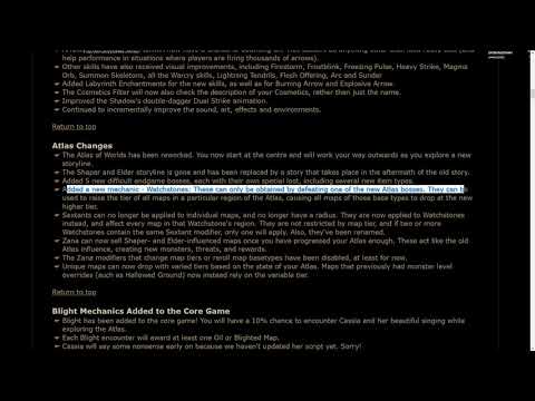 Path of Exile 3.9 patch notes