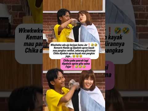 CHIKA RESIGNED TO BE WEARING FAJAR APRON❗#fajarsadboy #chika #amandamanopo #shorts #humor #trending