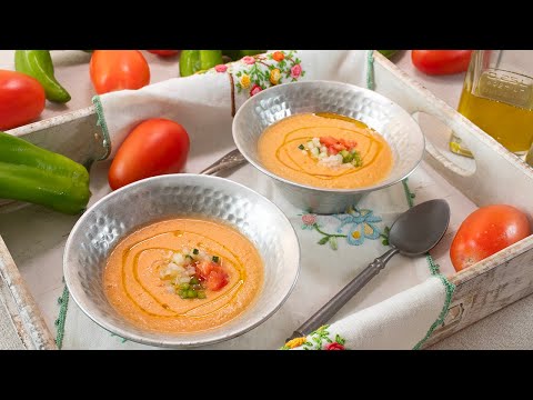 Gazpacho andaluz. Receta TRADICIONAL. Fácil