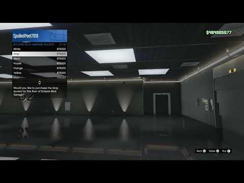 GTA Online Eclipse Blvd 50 Car Garage Preview (All Styles and Accent Colors)