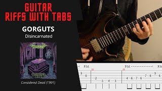 Gorguts - Disincarnated  - Guitar riffs with tabs / cover / lesson