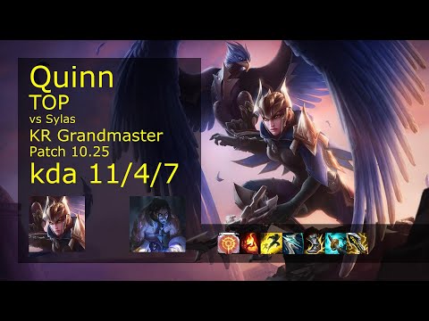 Quinn vs Sylas Top - KR Grandmaster 11/4/7 Patch 10.25 Gameplay // [롤] 퀸 vs 사일러스 탑