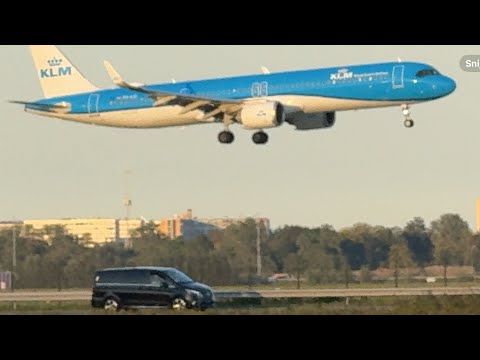 AIRBUS A321-252NX KLM FROM MANCHESTER ARRIVING AT AMSTERDAM AIRPORT SCHIPHOL PHAXI / KL1032
