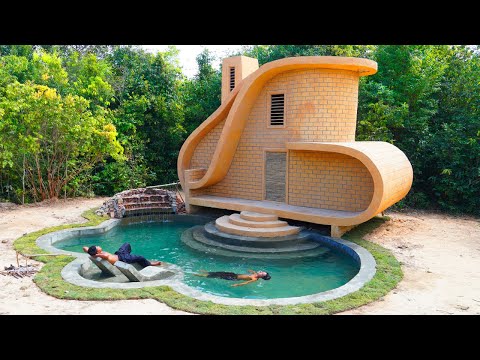 100 Days Building A Modern Two-Story Millionaire House Using Primitive Tools
