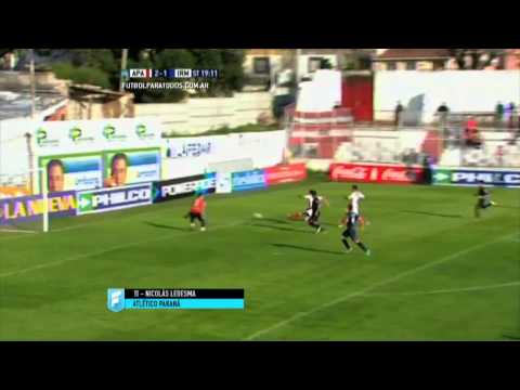 Gol de Ledesma. Atl. Paraná 2 - Independiente (RM) 1. Fecha 17. B Nacional 2015. FPT.